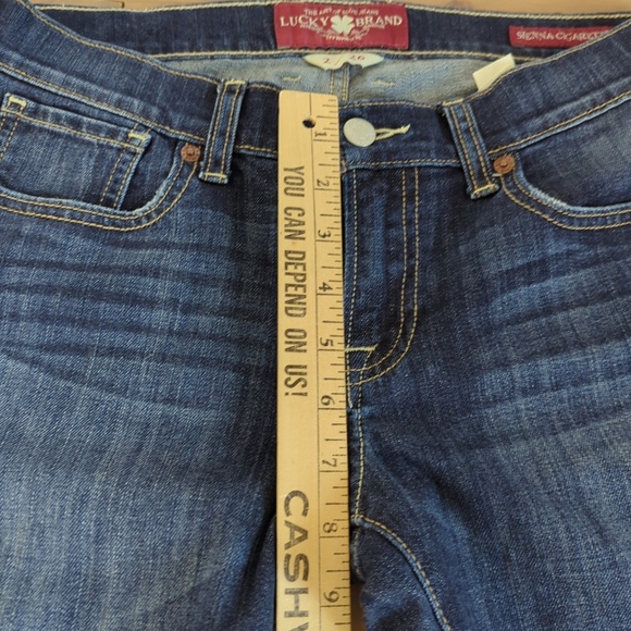 Lucky Brand Sienna Cigarette Low Rise Distressed Jeans- Size 2/26 - Picture 6 of 11